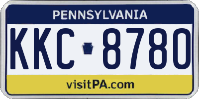 PA license plate KKC8780