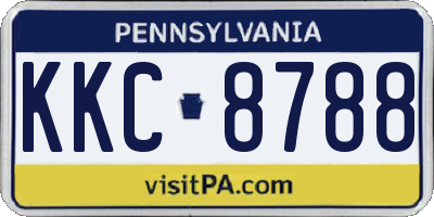 PA license plate KKC8788