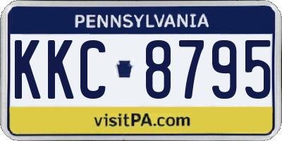 PA license plate KKC8795