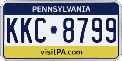 PA license plate KKC8799