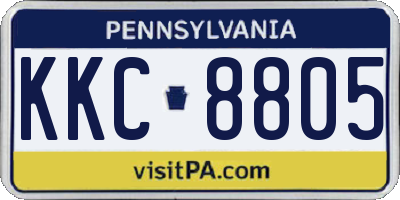PA license plate KKC8805