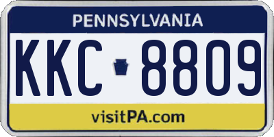 PA license plate KKC8809