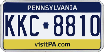 PA license plate KKC8810
