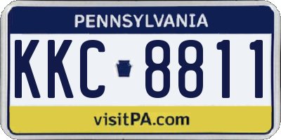 PA license plate KKC8811