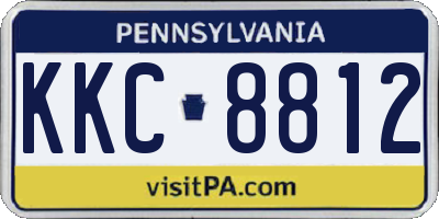 PA license plate KKC8812