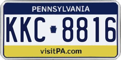 PA license plate KKC8816