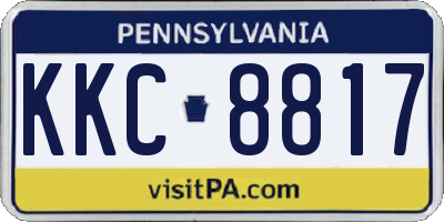 PA license plate KKC8817