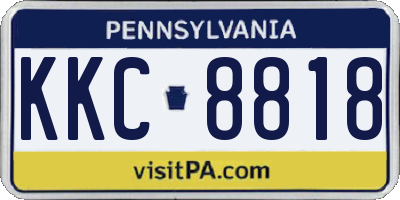PA license plate KKC8818