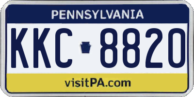 PA license plate KKC8820