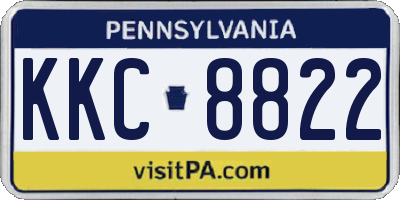 PA license plate KKC8822