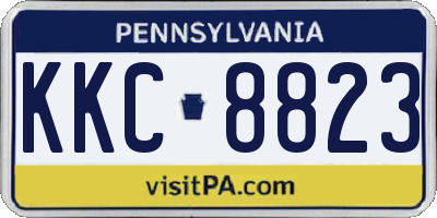 PA license plate KKC8823