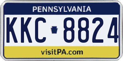 PA license plate KKC8824