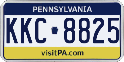 PA license plate KKC8825