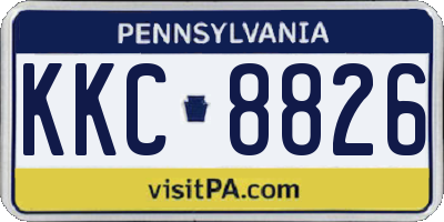 PA license plate KKC8826
