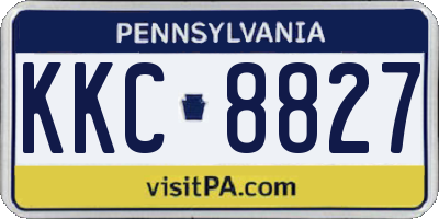 PA license plate KKC8827