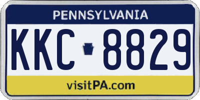 PA license plate KKC8829