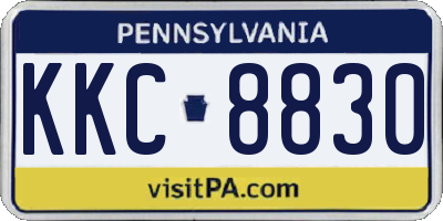 PA license plate KKC8830