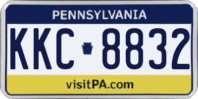 PA license plate KKC8832