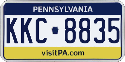 PA license plate KKC8835