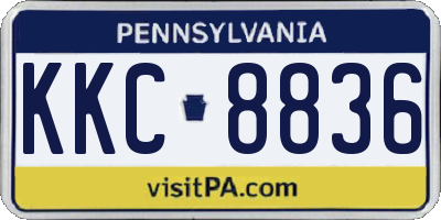 PA license plate KKC8836