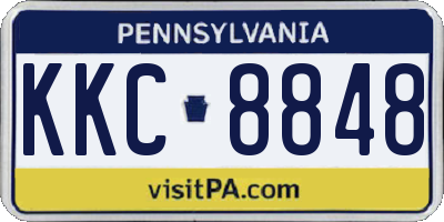 PA license plate KKC8848