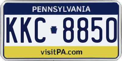 PA license plate KKC8850