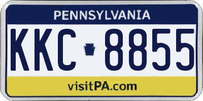 PA license plate KKC8855