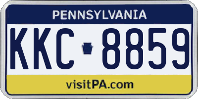 PA license plate KKC8859