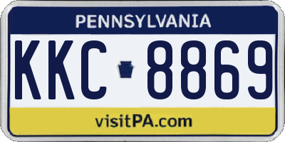 PA license plate KKC8869