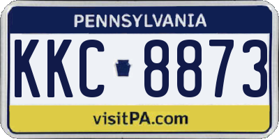 PA license plate KKC8873