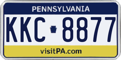 PA license plate KKC8877