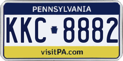 PA license plate KKC8882