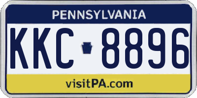 PA license plate KKC8896