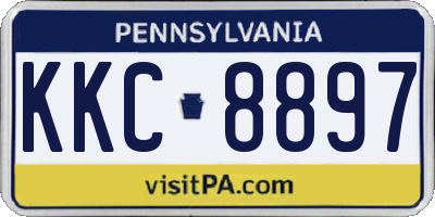 PA license plate KKC8897