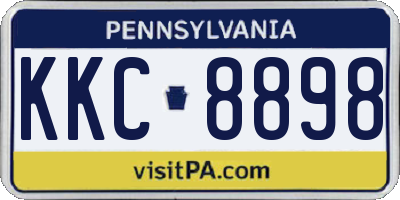 PA license plate KKC8898