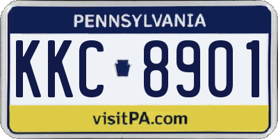 PA license plate KKC8901