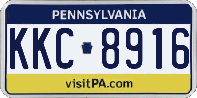 PA license plate KKC8916