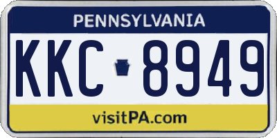 PA license plate KKC8949