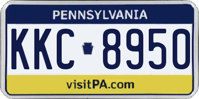 PA license plate KKC8950