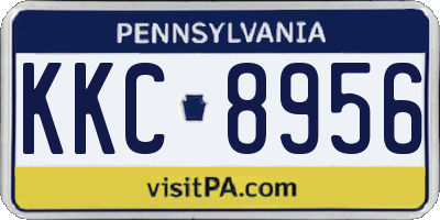PA license plate KKC8956