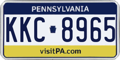 PA license plate KKC8965