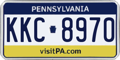 PA license plate KKC8970