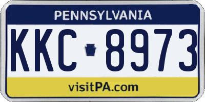 PA license plate KKC8973
