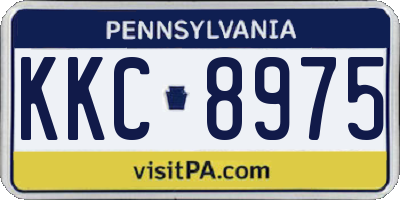 PA license plate KKC8975