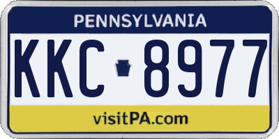 PA license plate KKC8977