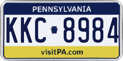 PA license plate KKC8984