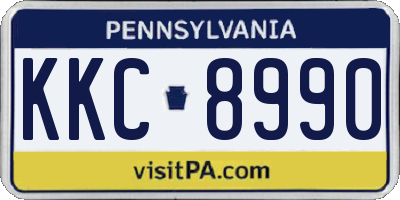 PA license plate KKC8990