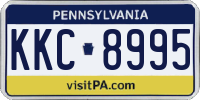 PA license plate KKC8995