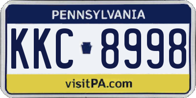 PA license plate KKC8998