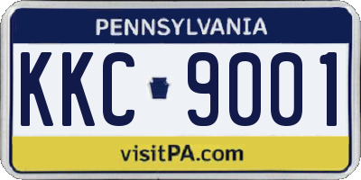 PA license plate KKC9001